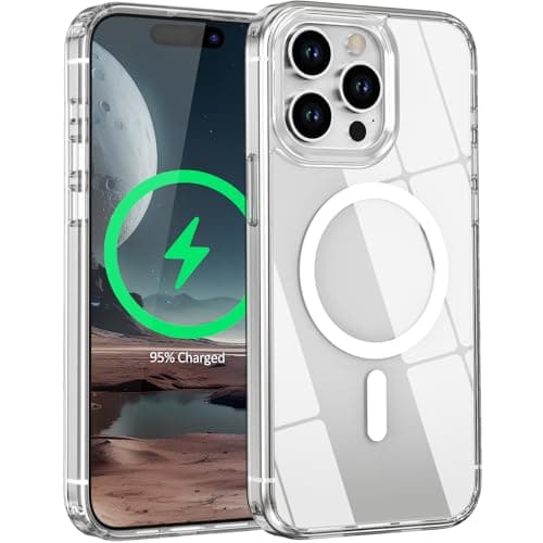 saputu Clear Magnetic for iPhone 15 Pro Max Case,Compatible with MagSafe，[Not Yellowing][Military-Grade Drop Protection] Shockproof Crystal Clear Case for iPhone 15 Pro Max Phone Case 6.7" (Clear) Cellular phone case