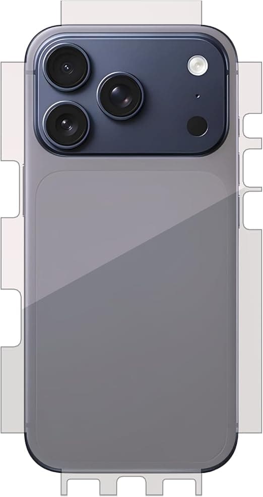 Back Sticker Screen Protector Gelatin Matte Anti-Fingerprint- Full Side Anti-Scratch Compatible with iPhone 17 Pro