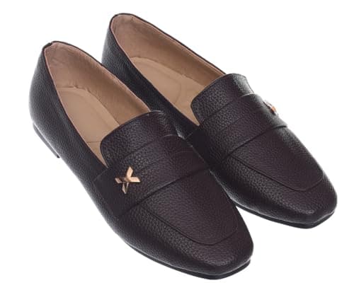 B&W womens B&W-W082-Brown Sneaker