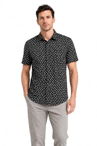 Palm Pattern Short Sleeves Shirt – Black | Shirt