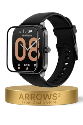 ARROWS Screen Protector for Amazfit Pop 3S, 3D Curved Soft TPU Film, HD Clear, Anti-Scratch, Bubble-Free, High Touch Sensitivity, Ultra Shatterproof, Not Glass
