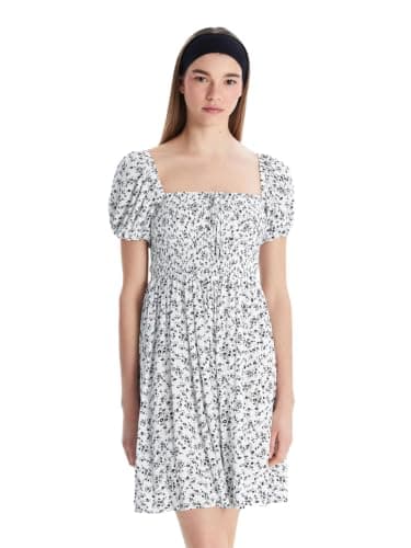LC WAIKIKI Woman Square Collar Floral Mini Dress