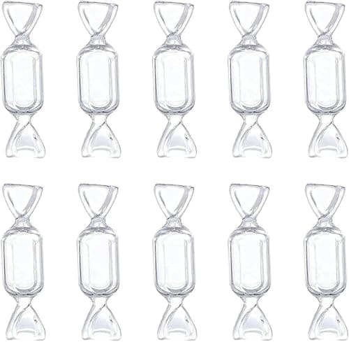 8Pcs Mini Candy Clear Jewelry Boxes for Rings Earrings Beads Organizer