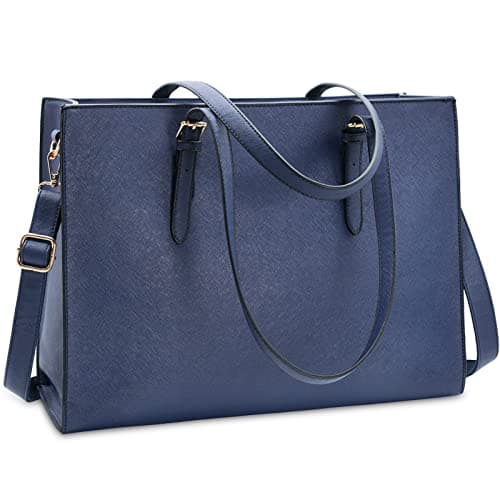 Laptop Bag for Women Waterproof Lightweight Leather 15.6 Inch Computer Tote Bag Handbag