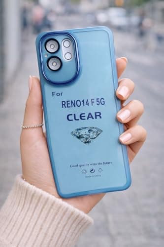 Ecosystem TPU case is specially designed for OPPO Reno 14F 5G, offering reliable shock protection while keeping your phone lightweight and crystal (Blue) Cellular phone case