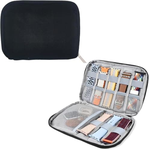 Portable Watch and Cable Organizer Travel Case for Chargers Accessories Jewelry storage