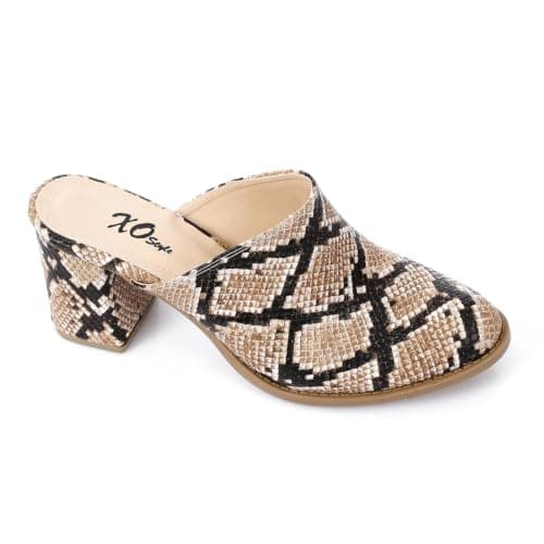 Women's High Heel Mule Sandals – Elegant Pointed Toe, Faux Leather Texture. | Soft Inner Cushioning, Formal & Party Wear, Metallic Finish, Timeless Classic Style, Lightweight & Durable Shoes