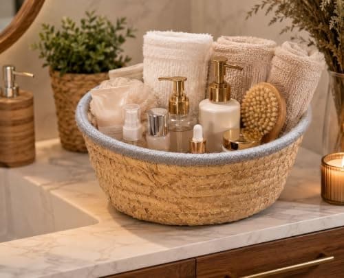 Generic Natural wicker basket set, perfect for:, Organizing vanity and cosmetics Organizing toys and small items, Natural wicker, 3 different sizes to suit multiple uses, Suitable.ho