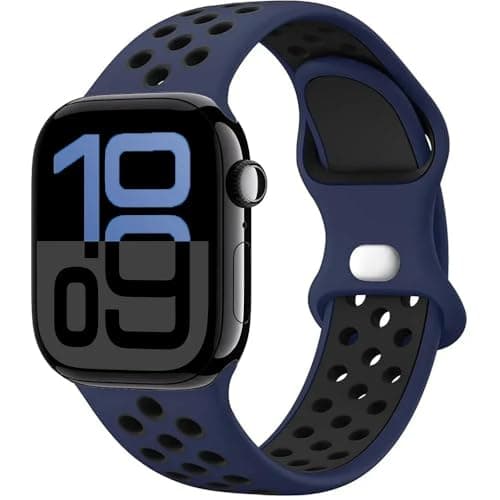 Sport Band Compatible with Apple Watch Band 42mm 44mm 45mm 46mm 49mm for Women Men, Recycled Plastic Soft Silicone Strap for iWatch Series 10 9 8 7 6 5 4 3 2 1 Ultra SE