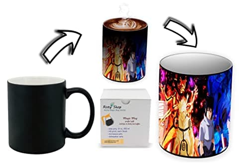 Risty Shop Naruto (Style-131) Gourmet Coffee Magic Mug Superhero Jujutsu Manga Anime Lovers Capacity 350 ml, Dishwasher, Microwave Safe, Must Buy, Birthday Gift. Drinking cup