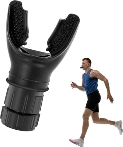 Deep Breathing Exerciser with Adjustable Resistance for Lung Capacity Training for Men and Women Portable Respiratory Muscle Exerciser Lightweight Compact Silicone (Multicolor) Sporting goods