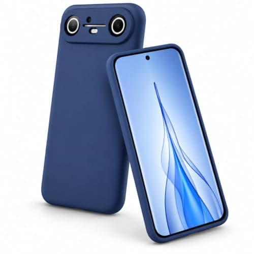 Premium Soft Silicone Phone Case, Slim Shockproof Protective Cover with Raised Camera Protection, Smooth Grip and Precise Cutouts, Compatible with Tecno Spark Slim, Blue Cellular phone case
