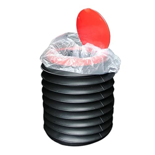 Pomrone 2 Pcs Car Garbage Storage Holder,4L Retractable Folding Car Trash Can With Lid | Trash Dust Can Water Storage Bins For Camping, Traveling, Fishing