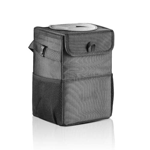 2-Piece Car Storage Basket Set with Internal Thermal Lining Multi-Size Portable Vehicle Organizer for Travel Road Trips and Auto Trunk Storage