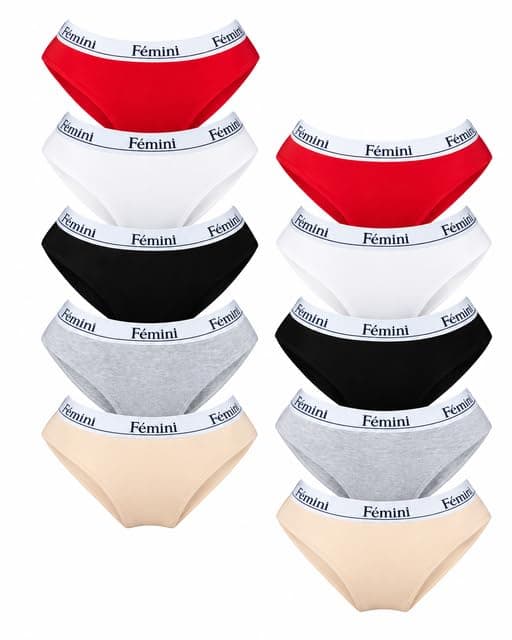10-Piece Bundle of Bikini and Brief Panties for Women Underpants