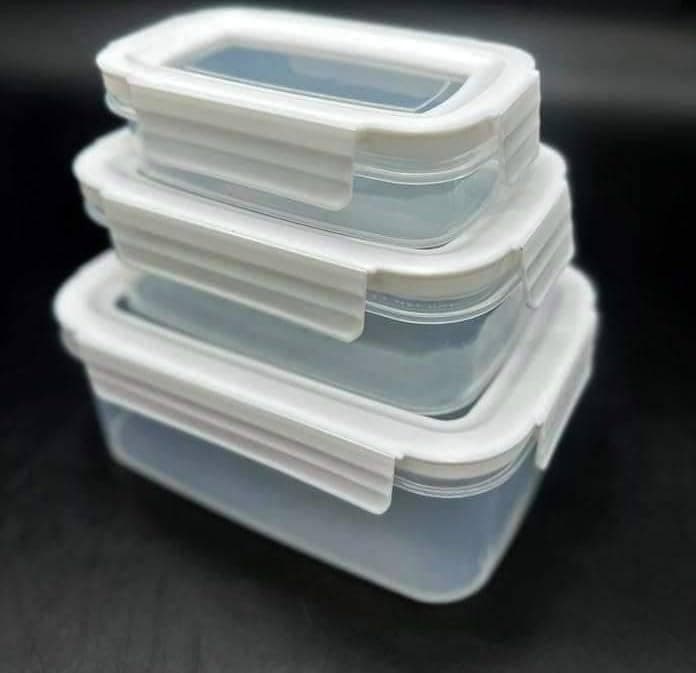 Generic Food Storage Containers with Airtight Lids, Set of 3 (250ml, 600ml, 1100ml), Microwave Safe, Dishwasher Safe .sa