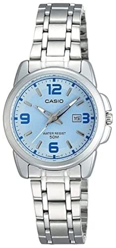Casio Women's Blue Dial Stainless Steel Band Watch - LTP-1314D-2AVDF