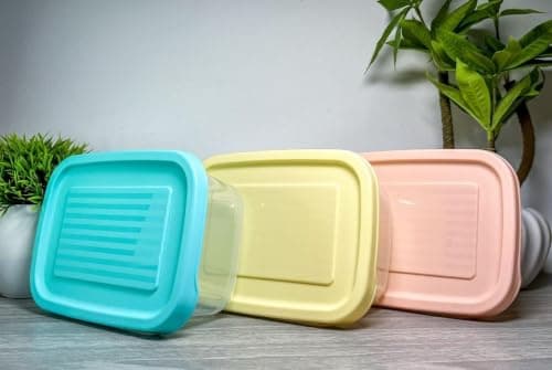 Generic 3-Piece Refrigerator Container Set, 1000 ml Capacity, Airtight Lid, Suitable for fridge storage, cheese, and pickles, .sew Food storage container