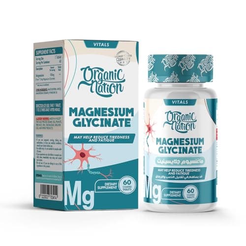 Organic Nation Magnesium Glycinate Dietary Supplement 60-Tablets Mineral supplement