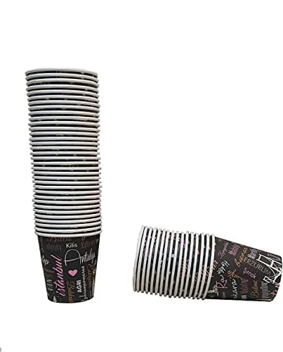 Paper Cups for Tea and Coffee, 7oz, 100 Count, Assorted Colors Drinking cup