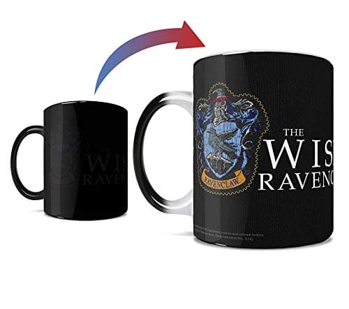 Morphing Mugs Harry Potter - Ravenclaw - Hogwarts Robe Design - One 11 oz Color Changing Heat Sensitive Ceramic Mug – Image Revealed When HOT Liquid Is Added! Drinking cup