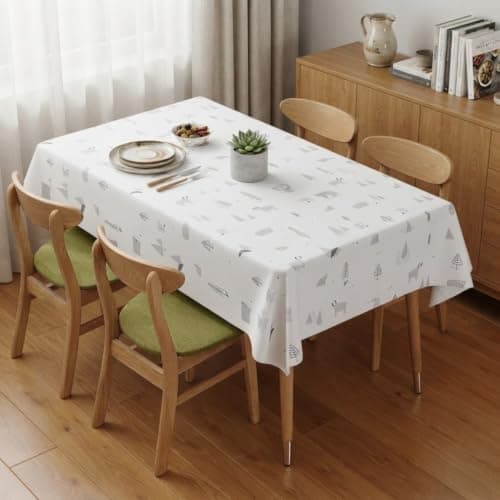 Waterproof Tablecloth 183 x 137 cm – Washable and Reusable Large Dining Table Cover | for Dining Table