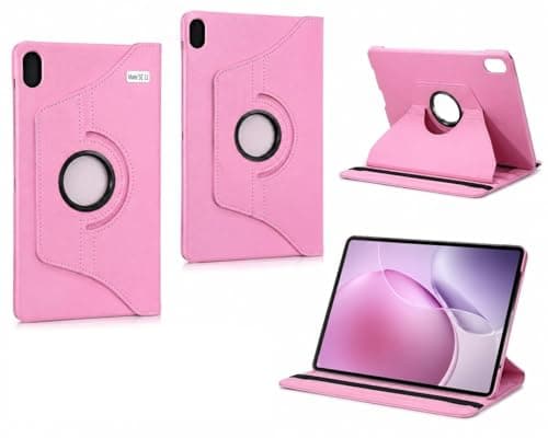 360 Rotating Case for Huawei MatePad SE 11 – Premium PU Leather Stand Cover with Auto Sleep/Wake, Shockproof Protective Tablet Case (Pink) Portable electronic device cover