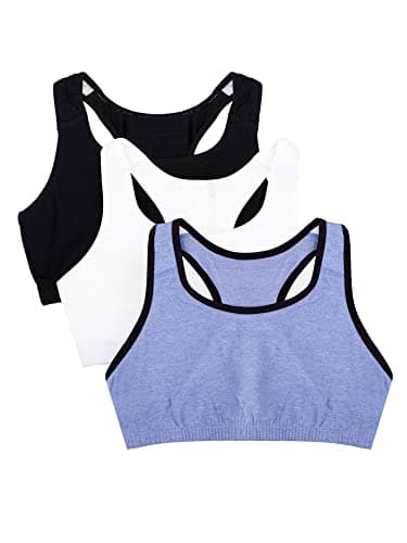 Fruit of The Loom Women's Built Up Tank Style Sports Bra | Low Impact Bralette, Sleep Bra, Pullover, Wireless, Soft Stretch, Crop Top, Everyday Comfort, No Padding, Lounge Bra