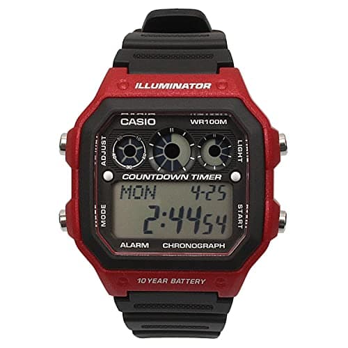 Casio Men's Grey Dial Resin Digital Watch - AE-1300WH-4AVDF