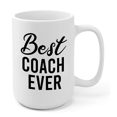 Panvola Best Coach Ever Sports Gym Instructor Trainor Teacher Team Manager Mentor Appreciation Ceramic Coffee Mug (15 oz) Drinking cup