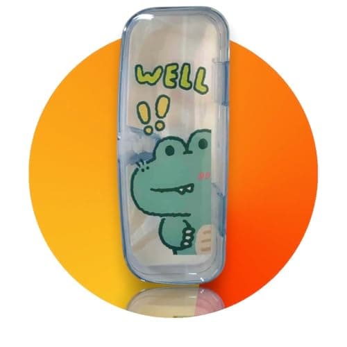 Clear Hard Plastic Glasses Case, Protective Box, Student Portable Reading Glasses Case, Cute Animal Designs, Clear Plastic (WELL) Eyeglass case
