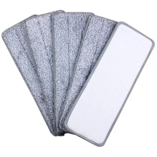 Generic Microfiber Mop Pad - 15 x 5 inch Washable Mop Heads Commercial Mop Head Replacement Pads for Cleaning of Wet or Dry Floors,Professional Home and Office Cleaning Supplies (5 Pack) Towel