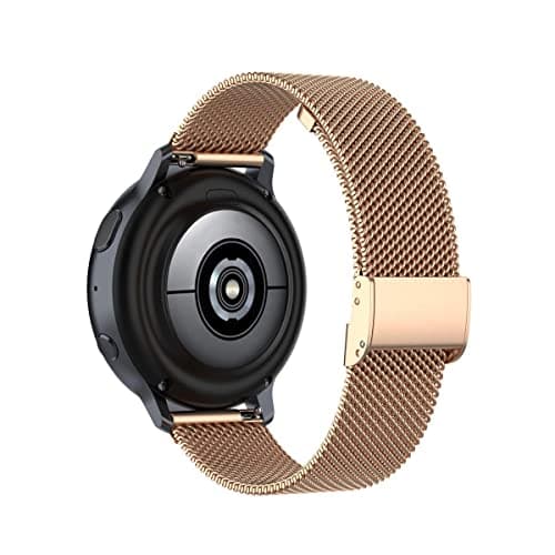 YZYP 22mm Bracelet Band Compatible for Garmin Vivoactive 4 and Venu 2,Silicone Strap for other 22mm Watches Wristband, Rose Gold
