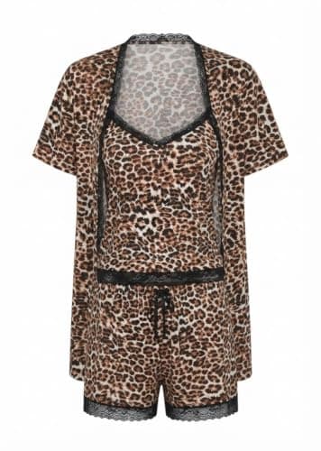Three Piece Pajama - Women's Comfortable Sleep Home Lounge Set (AN)