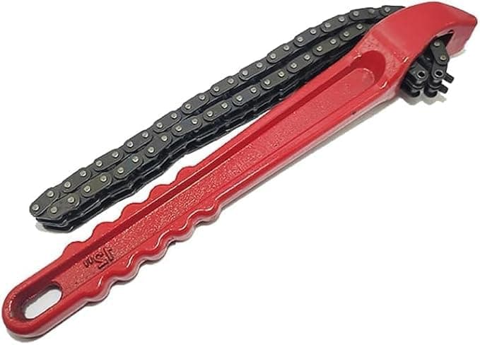 SACAR Double Chain Wrench for Car Oil Filter Removal and Fixing Universal (Bearing Handle, 30cm, 12 Inch)