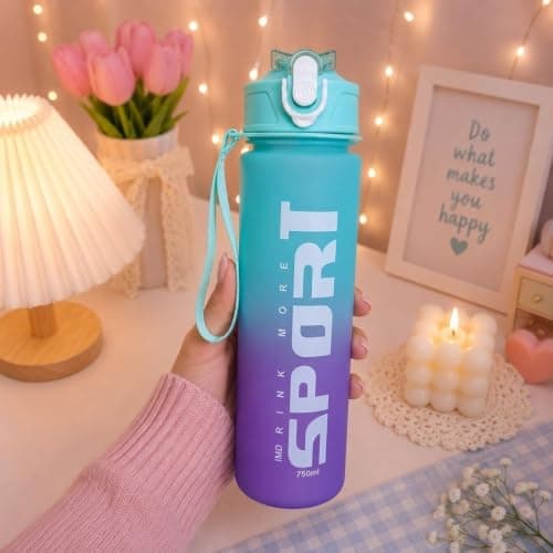 Generic Pure Plastic Water Bottle,Large 750ml,Secure, leak-proof lid to keep beverages safe,Ideal for the gym, university, and trips,Available in multiple colors, .Ais