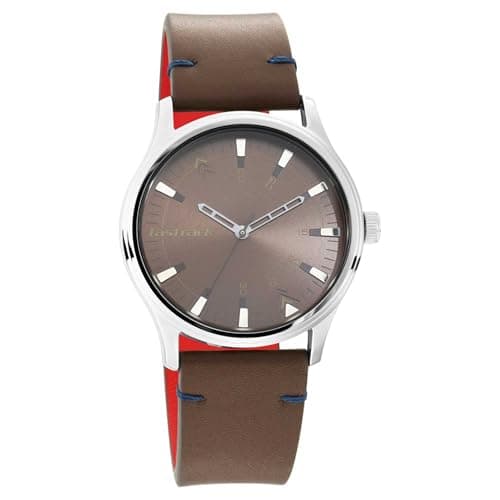 Fastrack Watch for Men, Quartz Movement, Analog Display, Black Leather Strap-NP3236SL03