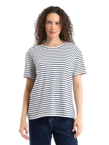 LC WAIKIKI Woman Crew Neck Striped Women's T-Shirt