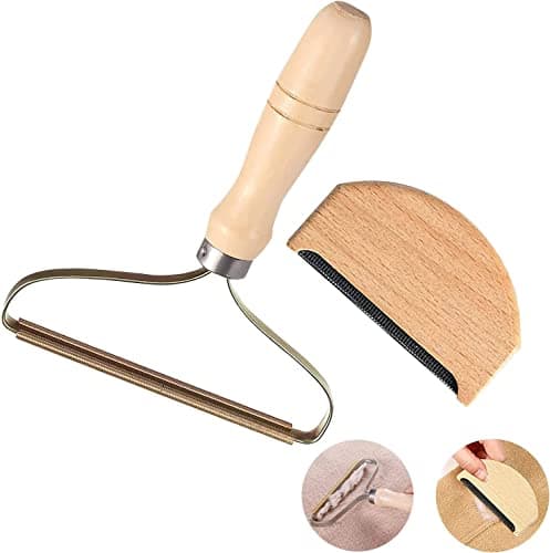 BSTHP Lint remover, metal lint shavers and roller clothes fabric shaver cashmere comb debobbler carpet blanket scraper pilling comb pet hair bobble fur fuzz remover set