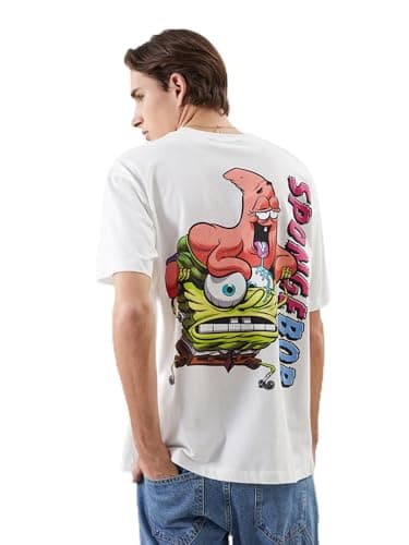 LC WAIKIKI Man Crew Neck SpongeBob Printed Jersey Men's T-Shirt
