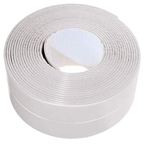LIKEGOR Caulk Strip Flexible Self Adhesive Sealing Tape Waterproof for Kitchen Bathroom Tub Shower Floor Wall Seam (White, 126x1.5 Inches)