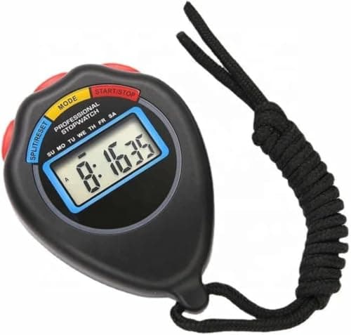 Digital Sports Stopwatch Portable Multifunction Chronograph Sports Timer | For athletes and referees, start/off button, time divider function, built-in wrist strap