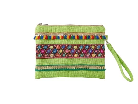 Women Summer Beach Clutch Bag Bohemian Clutch Bag Assorted Style Wristlet Hand Strap Fashion Handbag