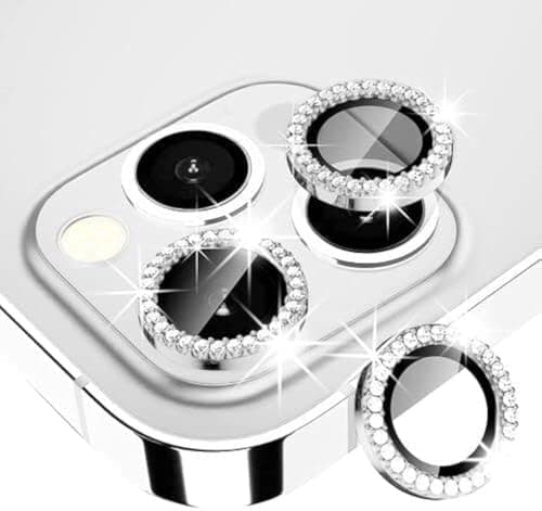 Apple Iphone 14 Pro / 14 Pro Max Camera Lens Protector - Silver Diamond Screen protector