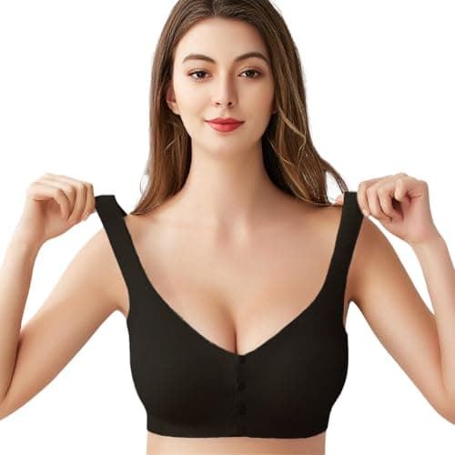 Comfortably Breastfeeding Bra Front Opening Button Without Rims Pregnant Nursing Bras