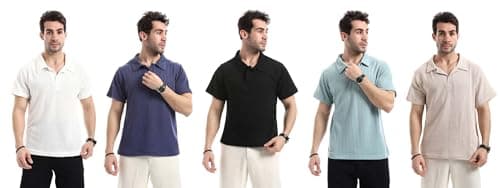 Red Circle Mens Bundle of 5 Ivory Dune Relaxed T-Shirt Bundle of 5 Ivory Dune Relaxed T-Shirt