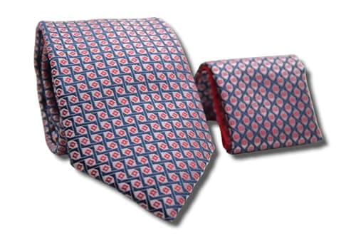 Marco Capelli Microfiber Necktie With Napkin Box For Men Dark Grey-Red T19