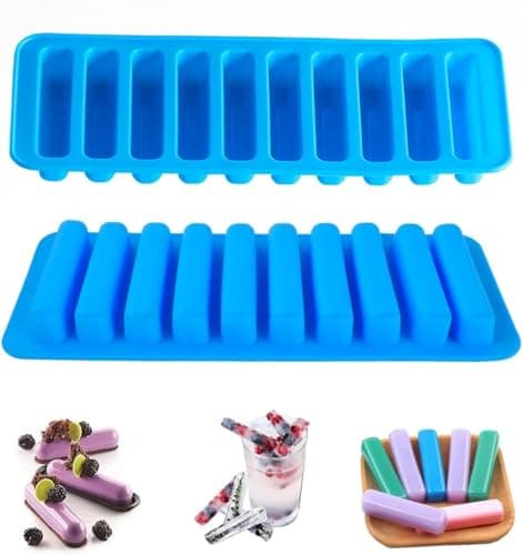 Circle M Silicone Ice Cube Trays 2-Pack with Lid Blue for Easy Release