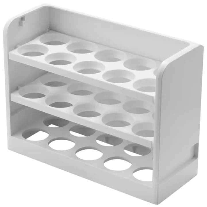 30 Egg Storage Organizer for Refrigerator 3-Layer Plastic Tray Container Basket