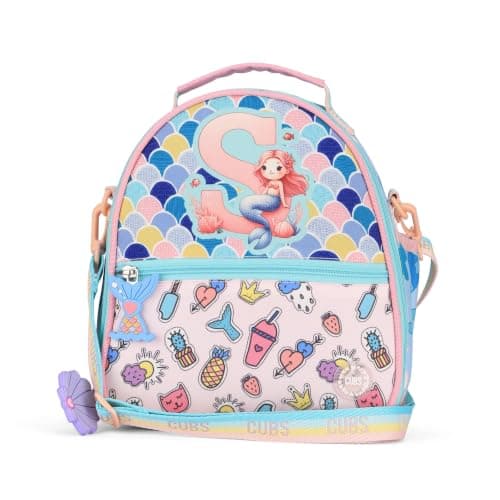 Cubs Blue Mermaid Letter S Pre-School Lunch Bag 6L Meal holder